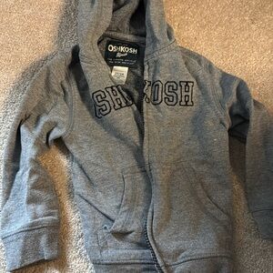 OshKosh B'gosh Gray Zip-Up Hoodie Sweatshirt